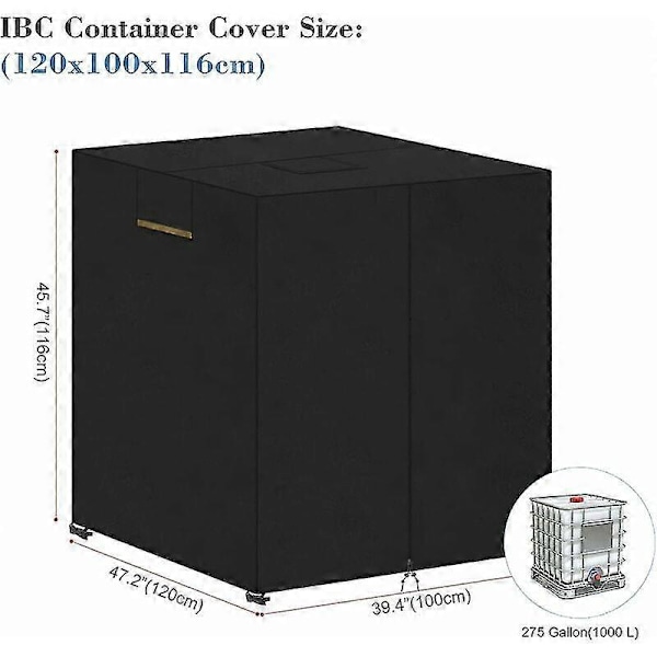 Ibc Skyddshölje Kompatibelt Vattentank 1000 L Presenningsskydd Ibc Regnvattentank Skydd Tank 1000l Anti Uv Vattentätt Skydd Behållare Ibc Tank 120x