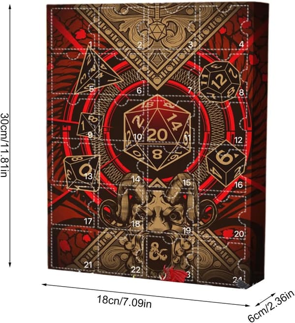 DND Adventskalender 2025, Dungeons & Dragons Adventskalender, DND Miniatyrer, DND Figurer 24 Dagers Julekalender{HH}