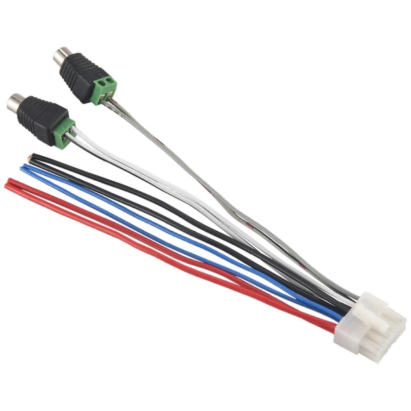 1 st Power Input Speaker Wire Harness 10 Pin Plug Rca För Dual Tbx10a Förstärkare