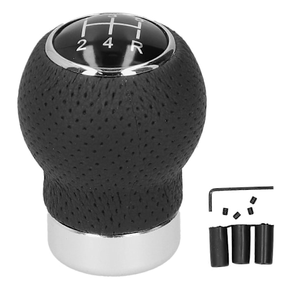 5 Växlad Växelspaksknopp Äkta Läder Växelspak med Adapter Skruv Insexnyckel Universal