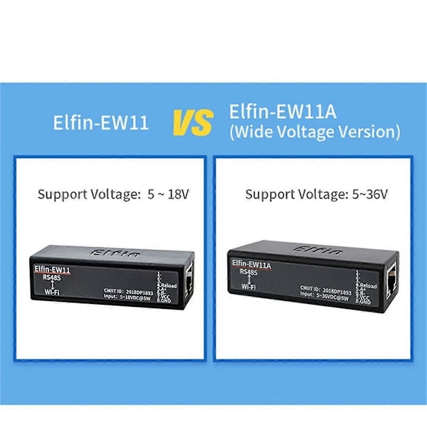 Seriellport RS485 til WiFi Seriell Enhetsserver -EW11A Støtter TCP/IP Telnet Modbus TCP Protokoll IO