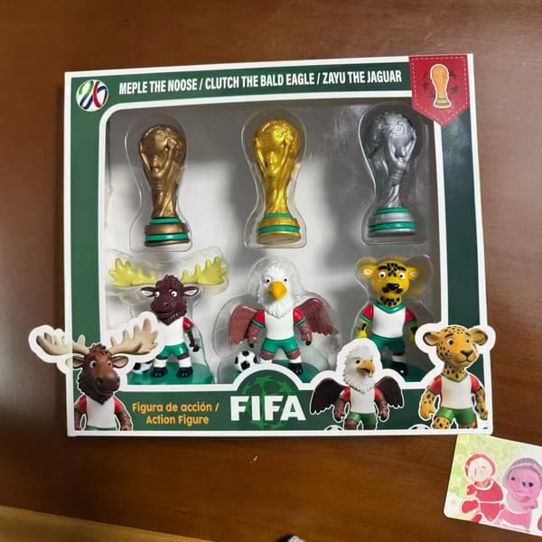 Maskotfigur-sæt til VM 2026, souvenirlegetøjssæt til fodboldfans