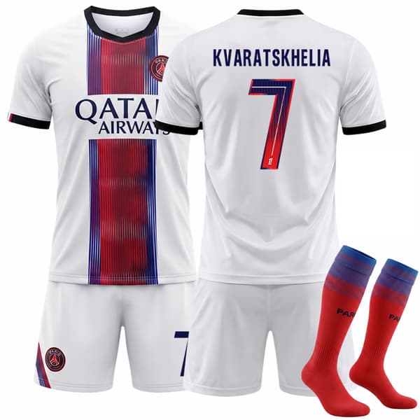 2026-2027 Paris Saint Germain Barn Bortedrakt Nr. 7 Kvaratskhelia 18