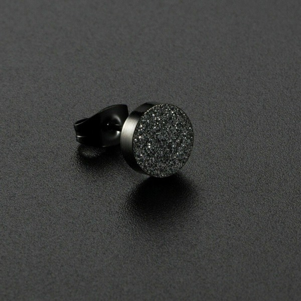 1x 8mm Titan Stål Frostat Örhängen Mode Smycken, Män 8mm svart 1 del c530 |  8mm svart | 1 del | Fyndiq