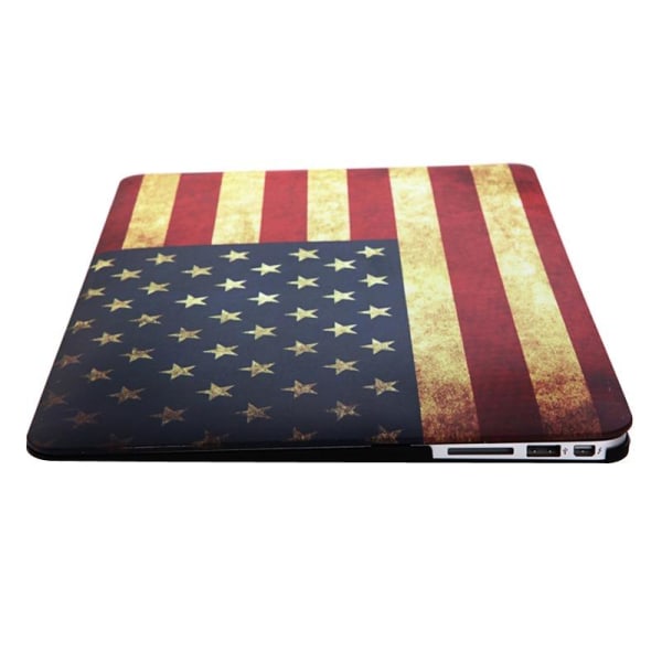 Skal för Macbook Air 11.6-tum - (A1370/A1465) - USA:s flagga Blå, Vit &amp; Röd