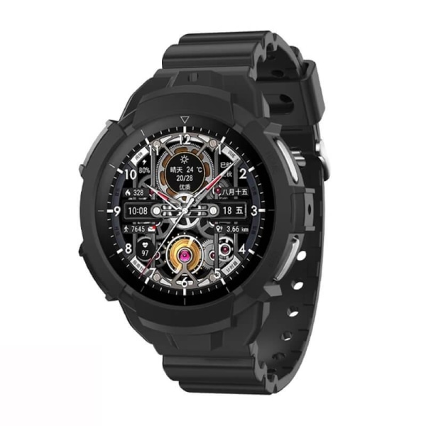 Armband & klockskydd för Galaxy Watch 5 Pro 45mm av silikon Svart Svart