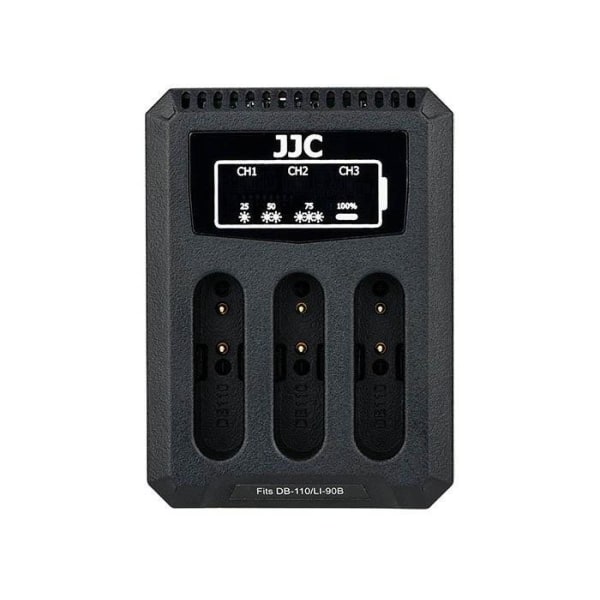 JJC USB-driven trippel batteriladdare för Ricoh DB-110, Olympus