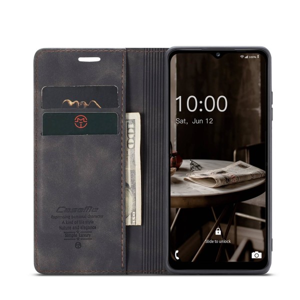 CaseMe Plånboksfodral med kortplats för Samsung Galaxy A14 5G/4G Svart