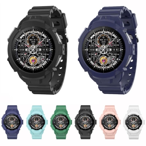 Armband & klockskydd för Galaxy Watch 5 44mm av silikon Rosa Rosa