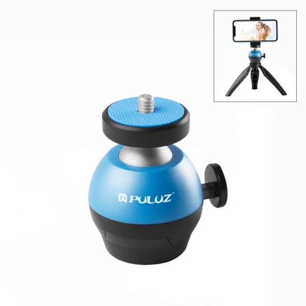 Puluz Liten kulled för mobilhållaren eller mindre kamera Blå/svart Blå