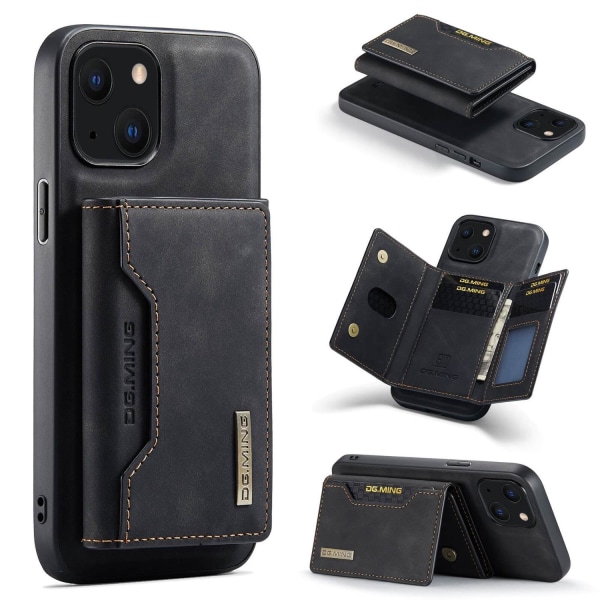 DG.MING 2 i 1 Vikbar plånbok & magnetiskt skal för iPhone 13 Svart Svart