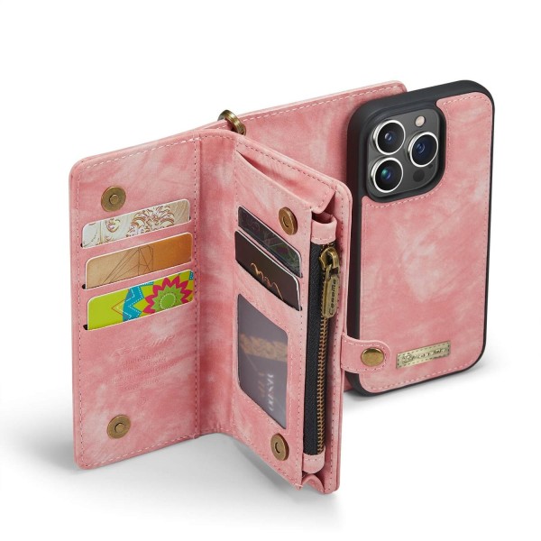 CaseMe Plånboksfodral med magnetskal för iPhone 13 Pro Rosa Rosa
