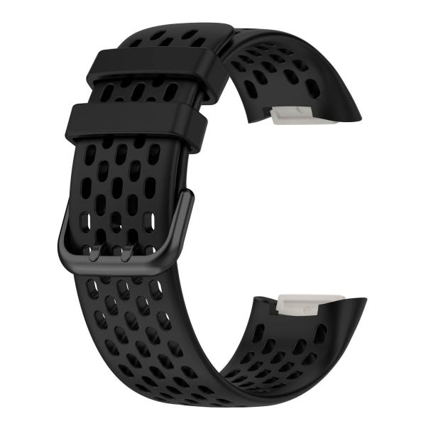 Armband för Fitbit Charge 3/3SE/4 - Svart silikon 150-205mm Svart