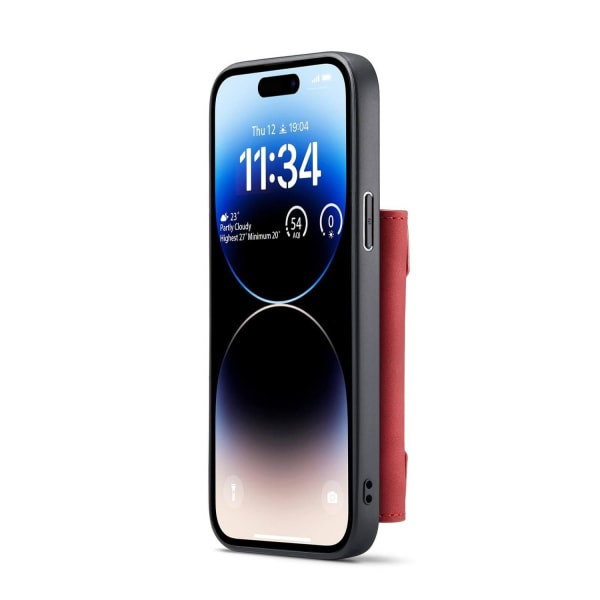 DG.MING 2 i 1 plånbok & magnetiskt skal för iPhone 14 Pro Max Röd