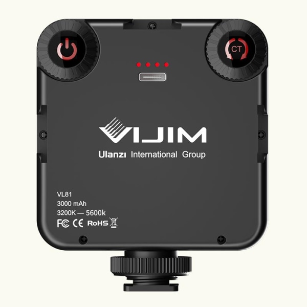 VIJIM Bi-Color Led-Panel Mini för mobil/kamera med inbyggt batte