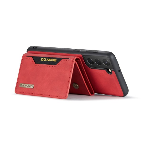 DG.MING 2 i 1 Vikbar plånbok & magnetiskt skal för Samsung Galax Röd