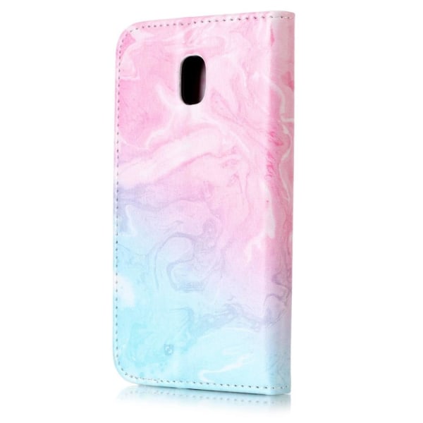 Plånboksfodral för Galaxy J5 - Marmor grön/rosa Multifärgad