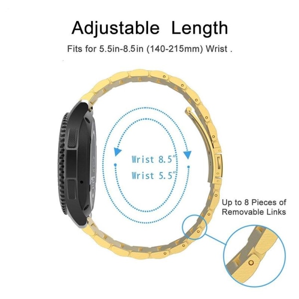 Armband 22mm för Samsung Gear S3 Roséguld kedja Roséguld
