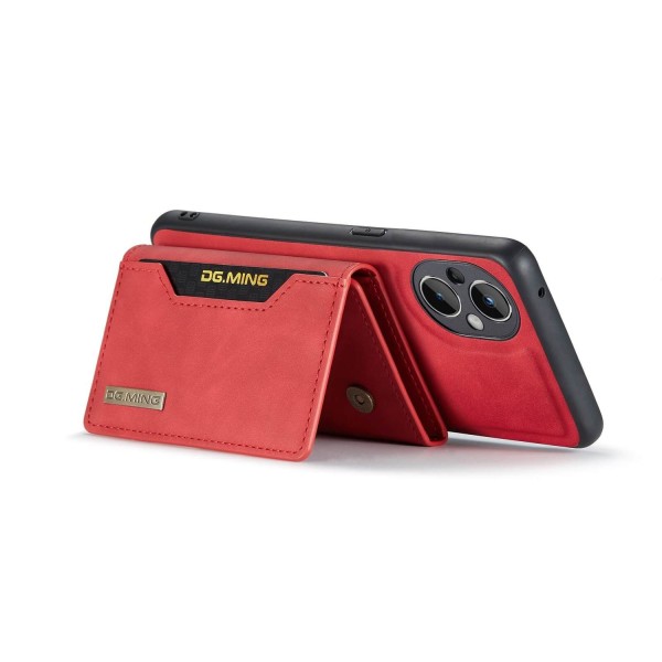 DG.MING 2 i 1 Vikbar plånbok & magnetiskt skal för OnePlus Nord Röd Röd