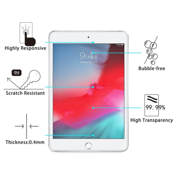 Skärmskydd för iPad Mini 5 (2019) av härdat glas 9H