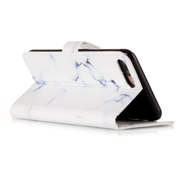 Plånboksfodral för iPhone 7 Plus & 8 Plus - Marmor Vit Vit