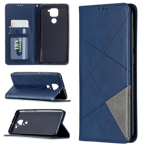 Plånboksfodral för Xiaomi Redmi Note 9 Blå & Grå mönster Blå, Grå