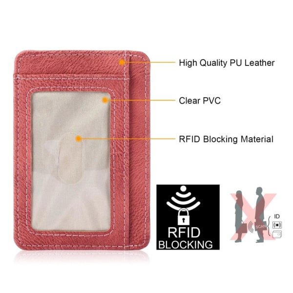 Plånbok med RFID-skydd och plats för ID-kort/ kreditkort Röd<strong>