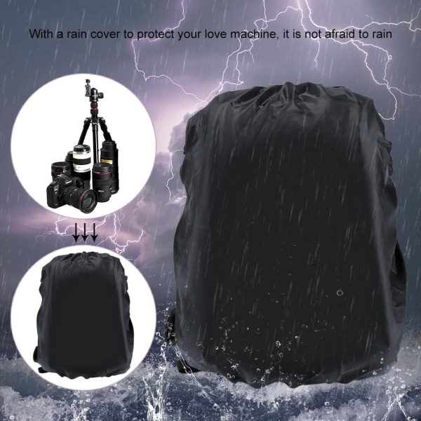 Puluz Kameraryggsäck svart med regnskydd för 1st DSLR + 3-6st ob