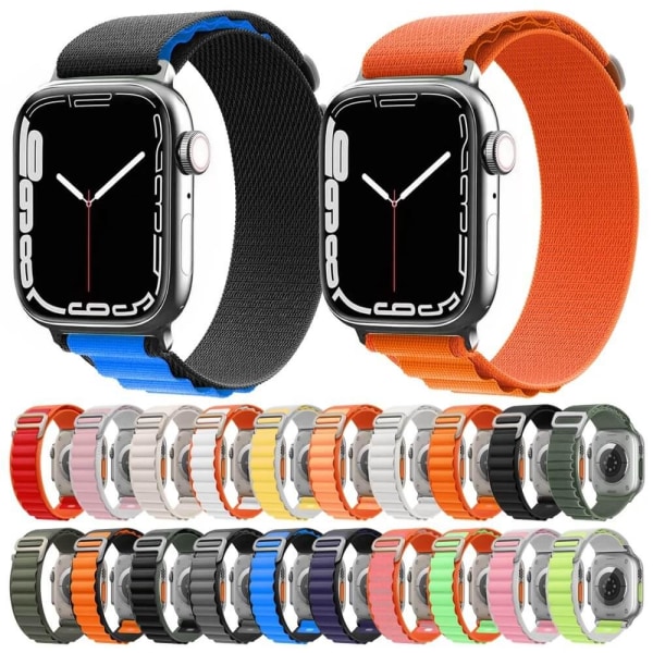 Armband för Apple Watch 38/40/41mm Nylon Svart &amp; Orange Svart & Orange