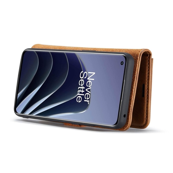 DG.MING Plånboksfodral med magnetskal för OnePlus 10 Pro Brun