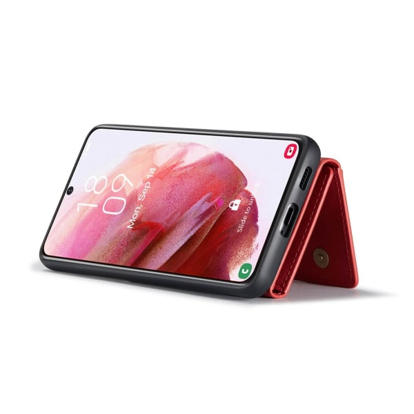 DG.MING 2 i 1 Vikbar plånbok & magnetiskt skal för Samsung Galax Röd