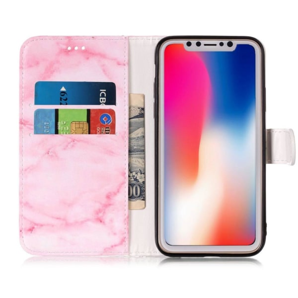 Plånboksfodral för iPhone X - Rosa marmor Rosa
