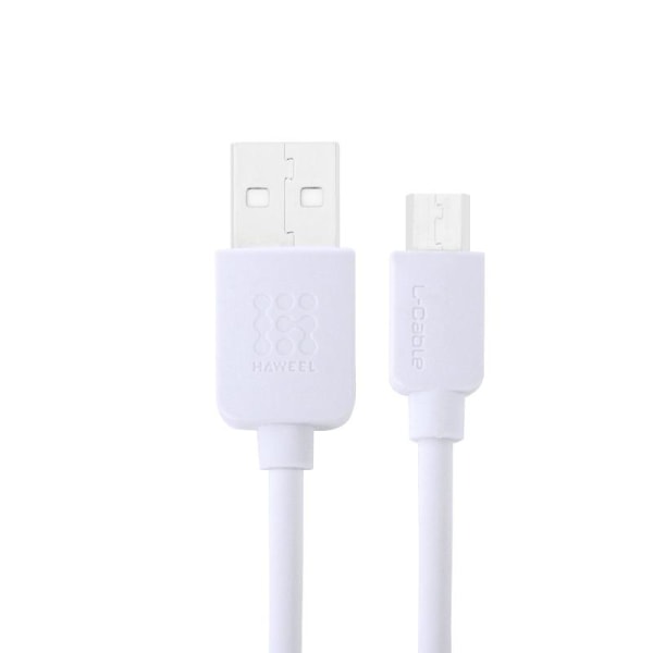 Haweel USB-kabel vit till Micro USB Vit