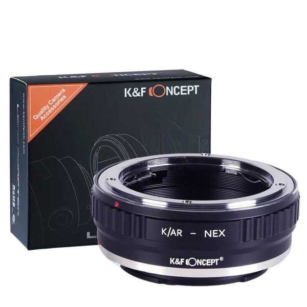 K&F Concept Objektivadapter till Konica AR objektiv för Sony E k Svart