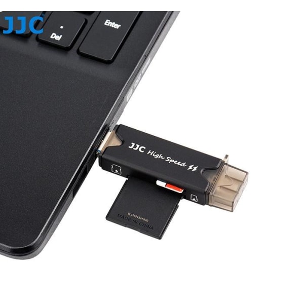 JJC Minneskortläsare 3i1 USB 3.0 för SD/TF minneskort Grå Svart
