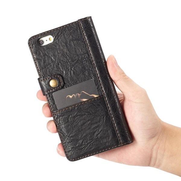 CaseMe Plånboksfodral med yttre fack  för iPhone 6/6S Svart Svart