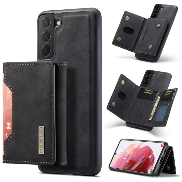 DG.MING 2 i 1 Vikbar plånbok & magnetiskt skal för Samsung Galax Svart Svart