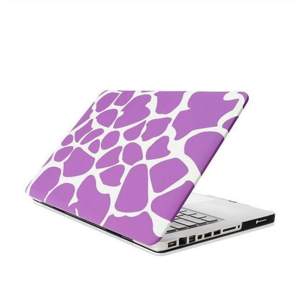 Skal för Macbook Pro 13.3-tum - (A1278) - Giraffmönster - Vit &amp; Lila