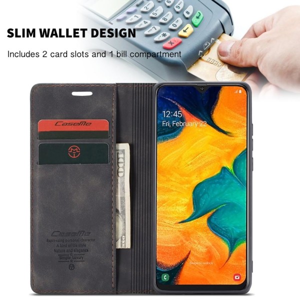 CaseMe Plånboksfodral med kortplats för Galaxy A40 Svart