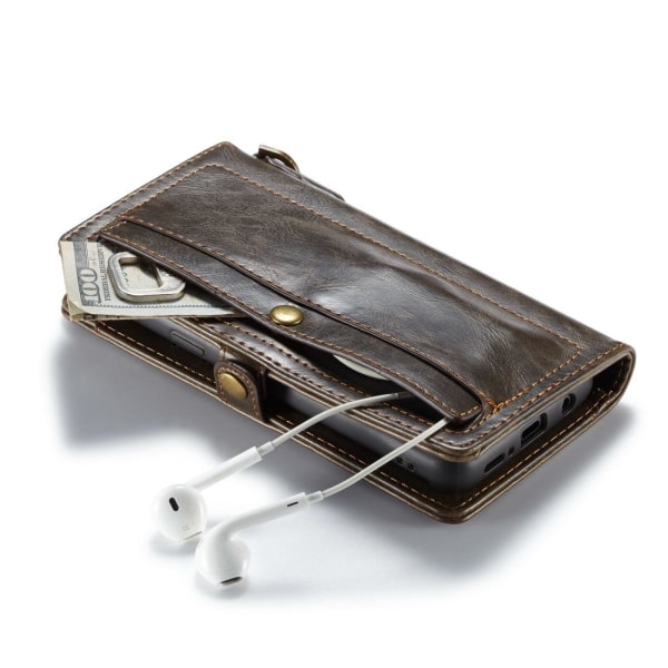 CaseMe CaseMe  Plånboksfodral med magnetskal PU-läder för Galaxy Brun