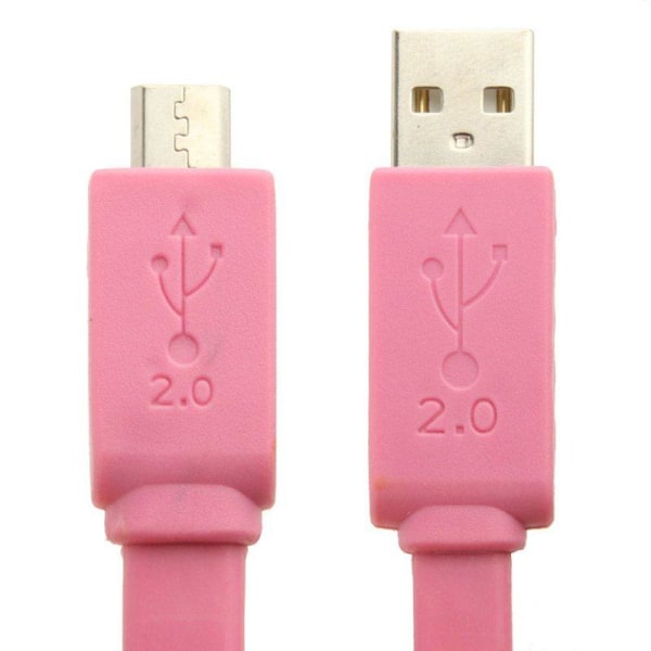 USB-kabel 2.0 till Micro USB 1.5 meter platt kabel Blå