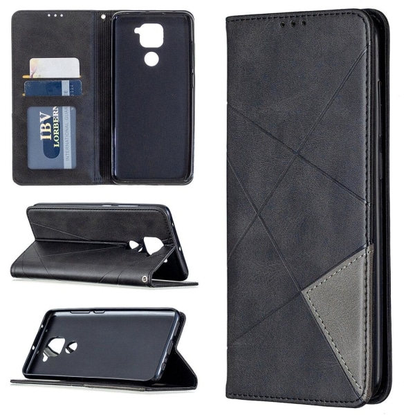 Plånboksfodral för Xiaomi Redmi Note 9 Svart & Grå mönster Svart, grå