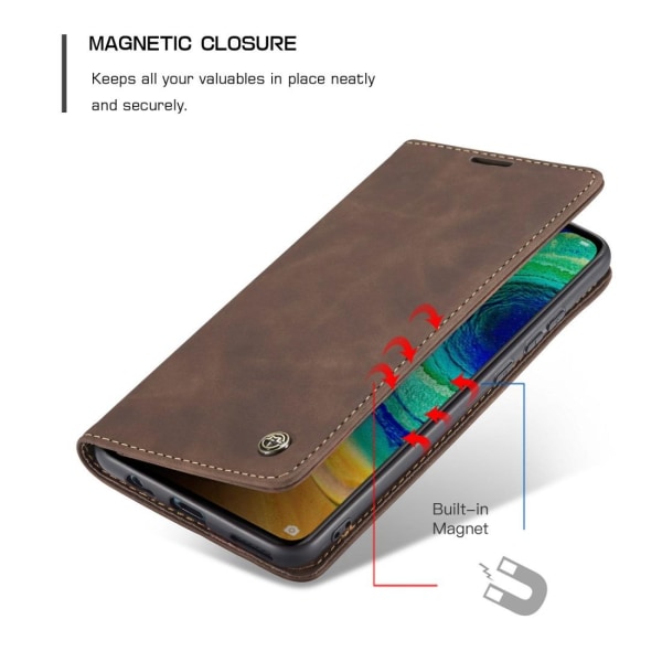 CaseMe Plånboksfodral med kortplats för Huawei Mate 30 Brun
