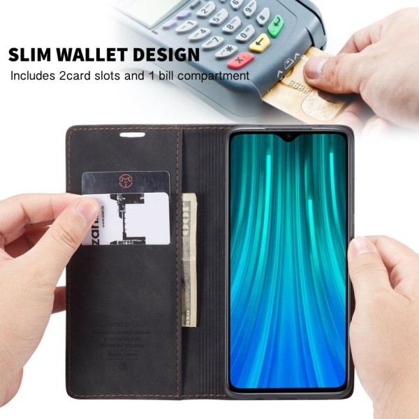 CaseMe Plånboksfodral med kortplats för Xiaomi Redmi Note 8 Pro Svart