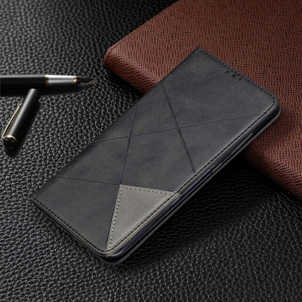 Plånboksfodral för Xiaomi Redmi Note 9 Svart & Grå mönster Svart, grå
