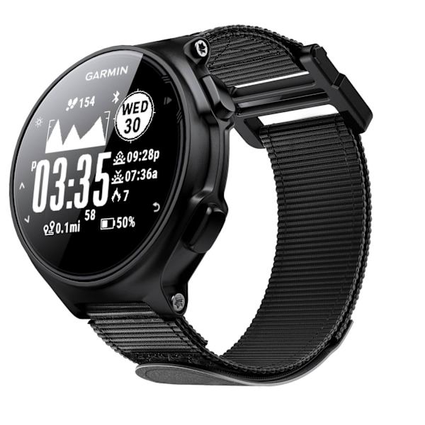 Nylonarmband Svart för Garmin Forerunner 230/235/620/630/735/735 Svart