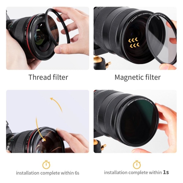 K&F Concept Magnetisk Filter-Kit ND1000 CPL UV & filterväska 67mm