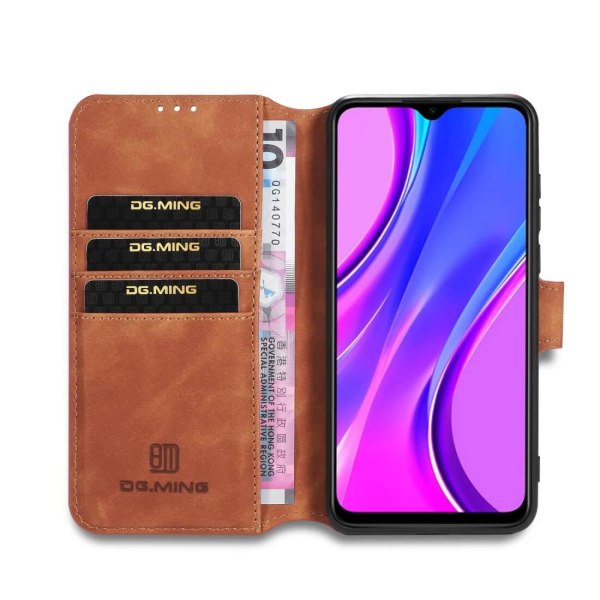 Plånboksfodral för Xiaomi Redmi 9 Brun - DG.MING Brun