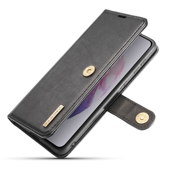 DG.MING Plånboksfodral med magnetskal för Samsung Galaxy S21 5G Svart
