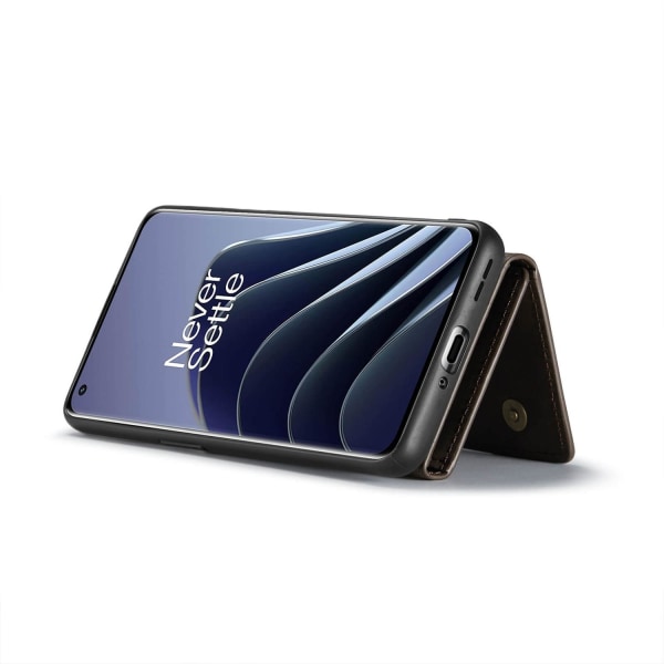 DG.MING 2 i 1 Vikbar plånbok & magnetiskt skal för OnePlus 10 Pr Kaffe Kaffe